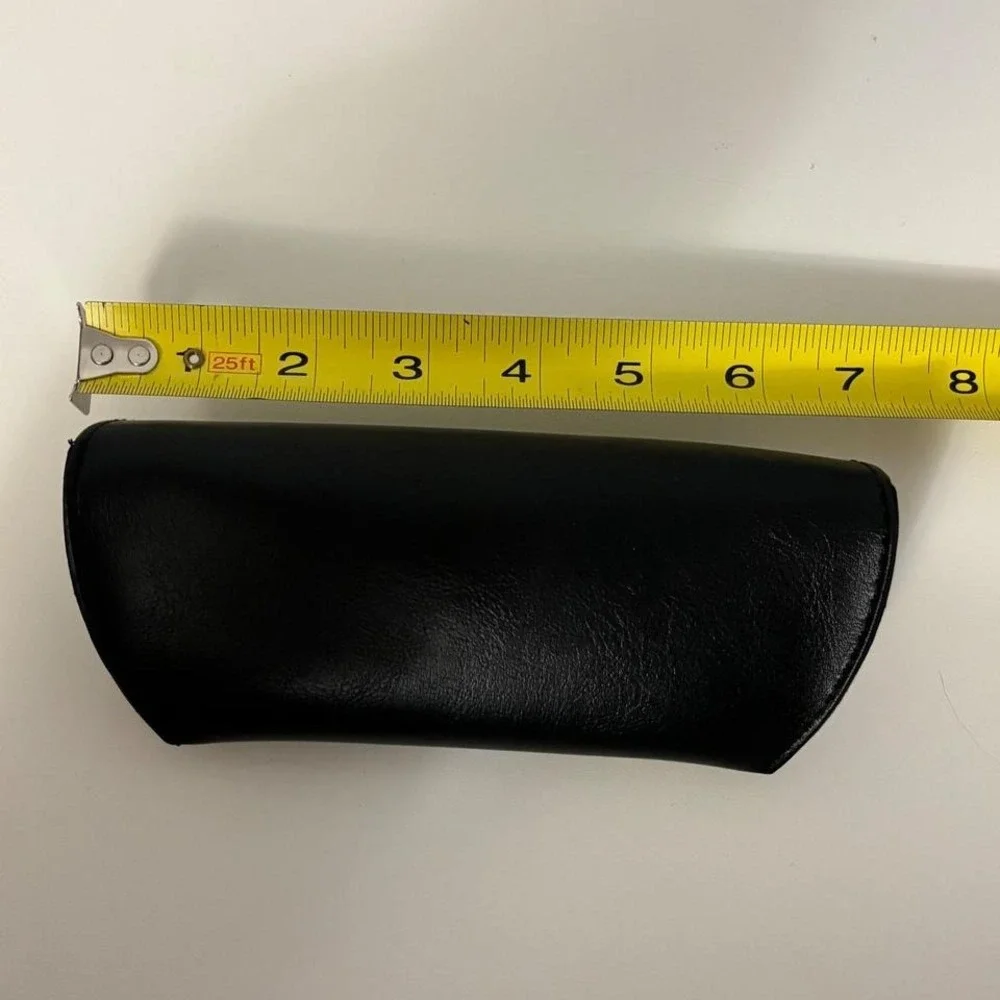 DIFF Black Faux Leather Sunglasses‎ Case Foldable Snap Closure